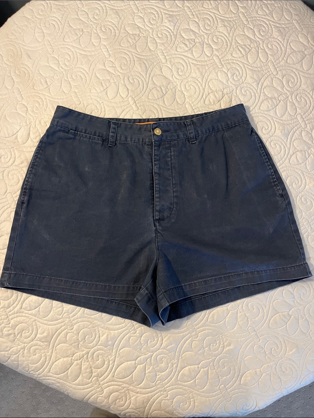 The Limited Navy High-Rise Cotton Shorts